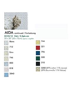 Aida 14ct  borduurstof  dmc afm. 50x75 cm