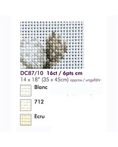 Aida 16ct  borduurstof  dmc kleur ecru  afm. 35x45 cm