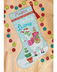 Dimensions borduurpakket kerstsok lama borduren 70-08977