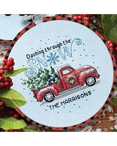 Dimensions borduurpakket holiday kersttruck borduren 72-09005