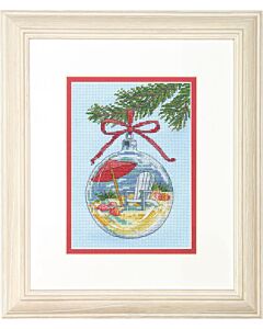 Dimensions borduurpakket kerst aan het strand borduren 72-09001