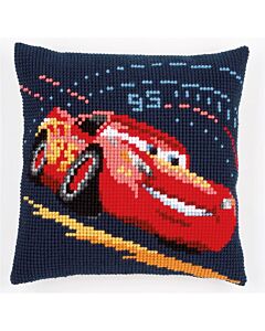 Disney Lightning McQueen Cars kruissteekkussen  voorbedrukt Vervaco pn-0166441