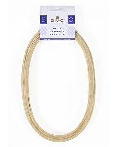 DMC borduurring ovaal hout 12,5x20cm