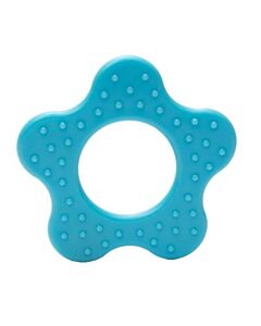 Durable bijtring bloem - blauw