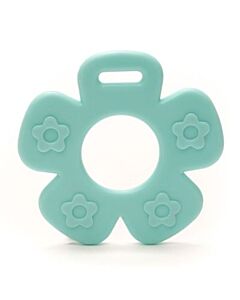 Durable bijtring bloem -  licht blauw