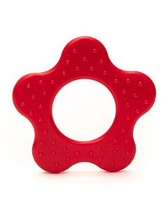 Durable bijtring bloem - rood