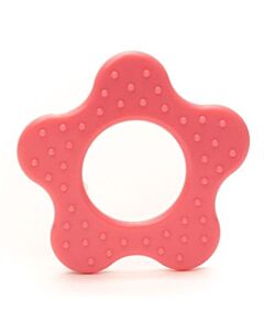 Durable bijtring bloem - roze