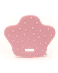 Durable bijtring dierenpoot - roze