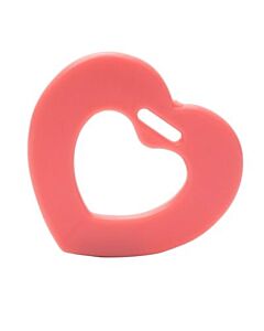 Durable bijtring hart - roze