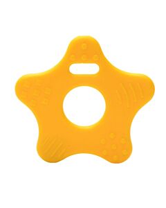Durable bijtring ster - donker geel