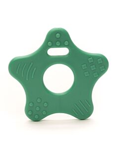 Durable bijtring ster - donker groen