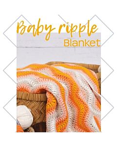 Durable haakpakket Baby Ripple Blanket oranje