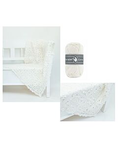 Durable haakpakket Coaster Square Deken Ivoor