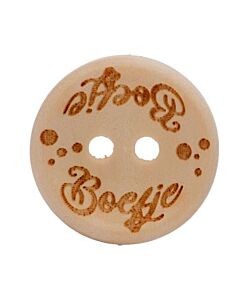 Durable houten tekst knoop Pamperkontje 20mm