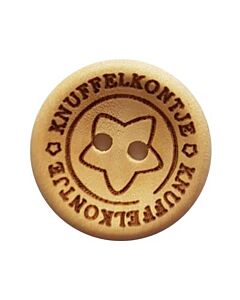 Durable houten tekst knoop Pamperkontje 20mm