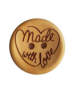Durable houten tekst knoop Pamperkontje 20mm
