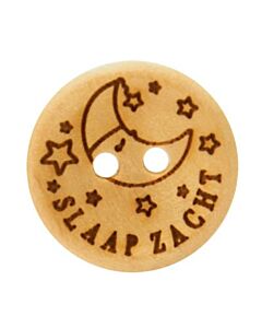 Durable houten tekst knoop Pamperkontje 20mm