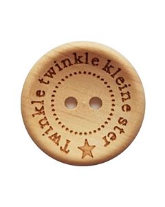 Durable houten tekst knoop Pamperkontje 20mm