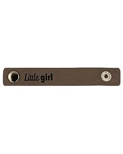 Durable leren label 'little girl'  2-stuks