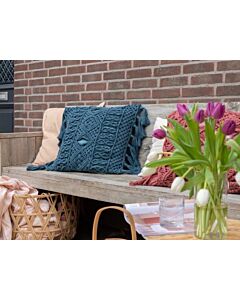 Durable Rope Angel Falls Macramé Kussen gratis patroon.