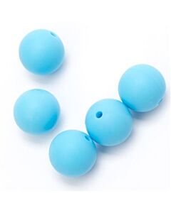 Durable siliconen kralen 15mm kleur blauw