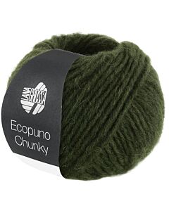 Ecopuno Chunky kleur 138 (donkergroen) van Lana Grossa