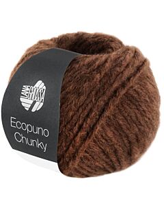 Ecopuno Chunky kleur 140 (bruin) van Lana Grossa
