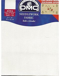 Aida 14ct 5.5 kruisje borduurstof dmc kleur ecru