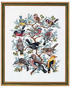 Eva Rosenstand borduurpakket boom met vogels 12-266 borduren