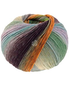 Lana Grossa Farfalla kleur 3 (paars/bruin/groen/oranje/blauw)