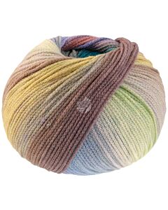 Lana Grossa Farfalla kleur 3 (paars/bruin/groen/oranje/blauw)