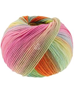 Lana Grossa Farfalla kleur 3 (paars/bruin/groen/oranje/blauw)