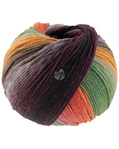 Lana Grossa Farfalla kleur 3 (paars/bruin/groen/oranje/blauw)