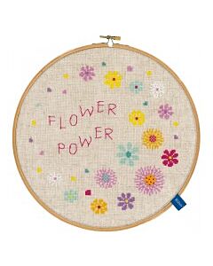 flower power incl borduurring vervaco pn-0154956