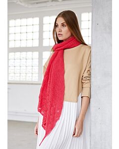 Lana Grossa sjaal breien van Ecopuno en Silkhair uit Doeken en Co Nr.4