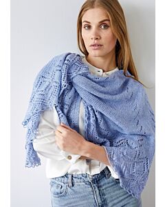 Lana Grossa omslagdoek breien van Ecopuno en Silkhair uit Doeken en Co Nr.4