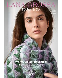 Lana Grossa Doeken & Co nr.6 staat boordevol toffe accessoires om te breien en haken. Totaal 23 verschillende sjaals, omslagdoeken en stola's in moeilijk en makkelijke patronen.