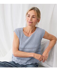 Lana Grossa dames top breien van Cotton Wool (C28,M18)