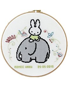 Geboortetegel Nijntje en olifant: Edmee Anna van dick bruna 276-048