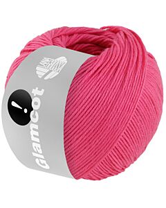 Lana Grossa Glamcot kleur 7 zuurstok roze