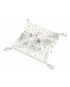 Kroeldoek paard met grijs stippen met slab van dmc gn203