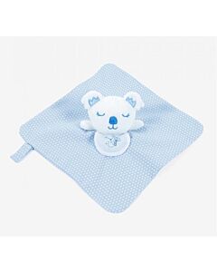 Kroeldoek koala blauw met slab van dmc gn208 om te borduren