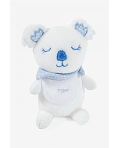 Knuffel koala blauw met slab van dmc gn211 om te borduren