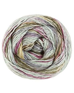 Lana Grossa Gomitolo California kleur 3044 (pastelblauw/paars/groen)