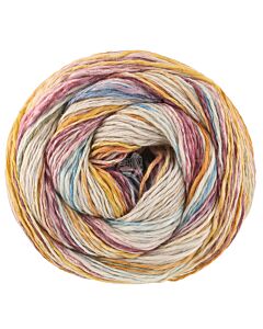 Lana Grossa Gomitolo California kleur 3044 (pastelblauw/paars/groen)