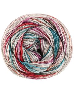 Lana Grossa Gomitolo California kleur 3044 (pastelblauw/paars/groen)