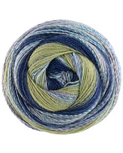 Lana Grossa Gomitolo Fusione kleur 2021 (blauw/groen) 