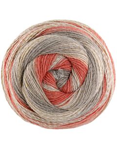 Lana Grossa Gomitolo Fusione kleur 2024 (beige/bruin/oranje)