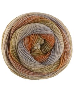 Lana Grossa Gomitolo Gala kleur 4028 (beige/oranje/grijs/oker)