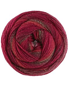 Lana Grossa Gomitolo Gala kleur 4029 (roodoranje/paars/groen)